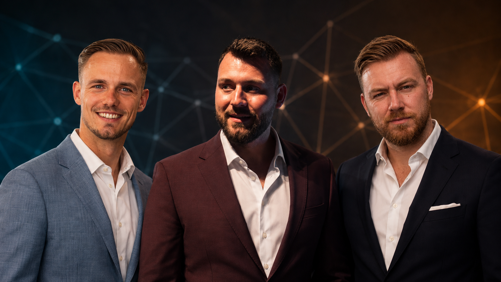 Ron Starck, Robin Wachsmuth und David Tietz – die Gründer von Strong Network